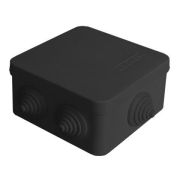 Коробка распределительная ОП 84х84х45мм IP54 7 выходов 3 гермоввода крышка защелкивающаяся материал - полипропилен черн. Epplast 120075