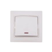 Выключатель 1-кл. СП Mira 10А IP20 с подсветкой со вставкой крем. LEZARD 701-0303-111