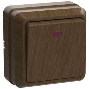 Выключатель 1-кл. ОП Октава 10А IP20 ВС20-1-1-ОД с индикацией дуб GENERICA EVO11-K04-10-DC